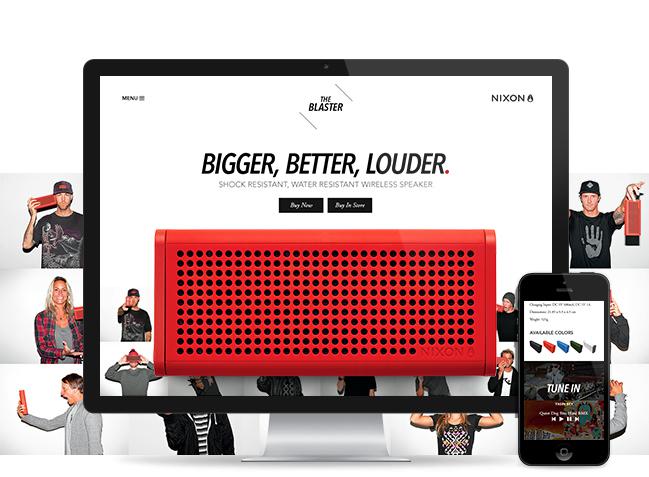 Cuker recently partnered with premium watch and accessories brand Nixon to launch nixon.com/blaster, the campaign microsite promoting Nixon’s new innovative, shock and water resistant wireless speaker The Blaster.