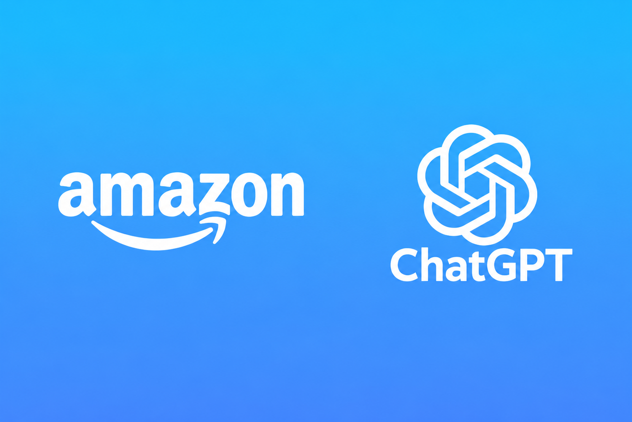 Amazon and ChatGPT logos