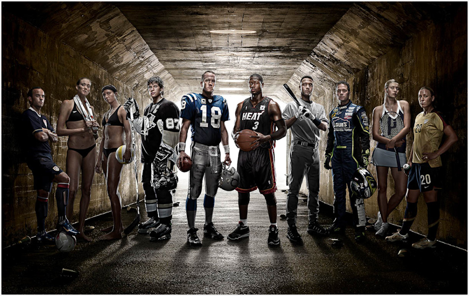 Tim Tadder photo of greatest athletes in respective sports