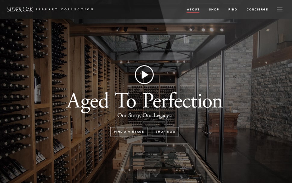 Silver Oak website desktop design